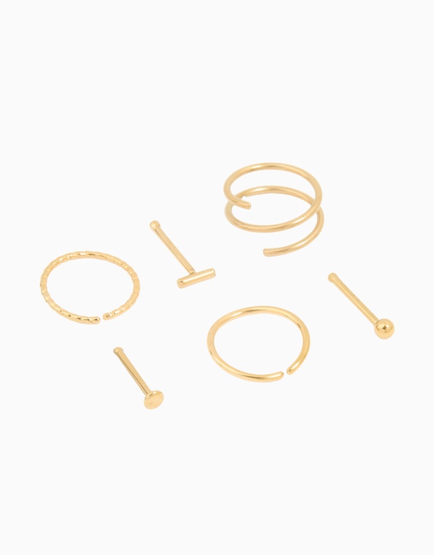 Lovisa - Surgical Steel Nose Stud & Ring Piercing Pack