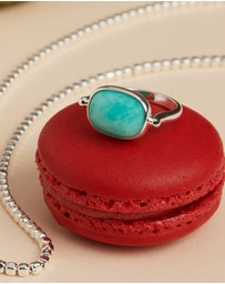 Najo - Fleur Silver Amazonite Ring