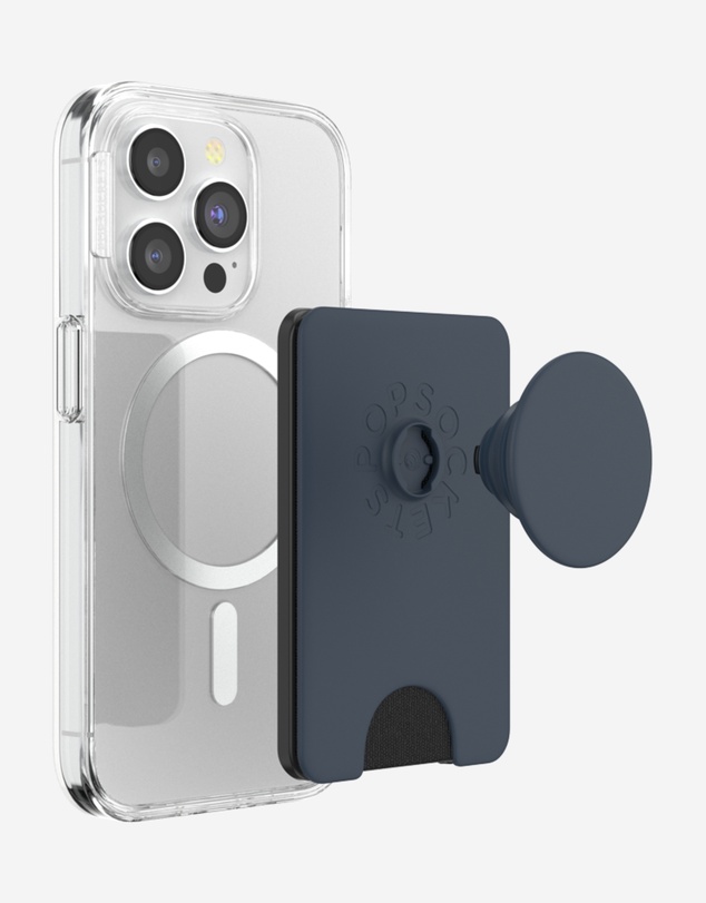 PopSockets - PopWallet+ MagSafe Softgoods Phone Wallet Card Holder+ Magnetic Adapter Ring