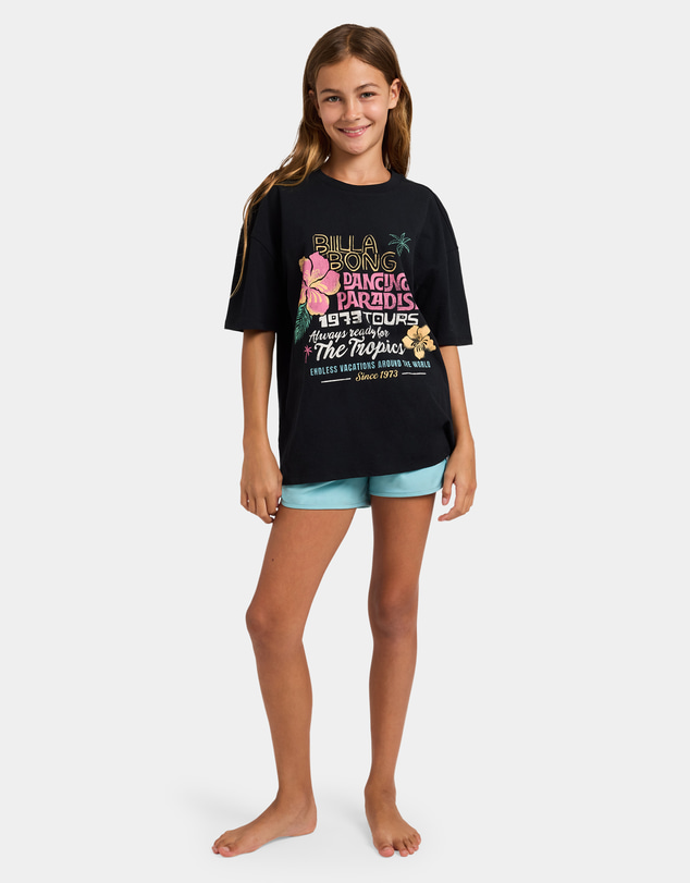 Billabong - Girls 8 to 16 Dancing In Paradise Oversized T-Shirt