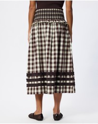 Damson Madder - Ava Ruffle Midi Skirt
