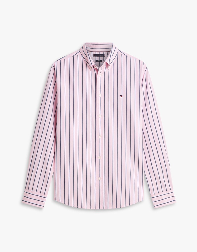Tommy Hilfiger - TH Flex Regular Fit Stripe Poplin Shirt