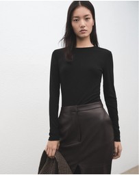 M.N.G - Round-Neck Long-Sleeved T-Shirt