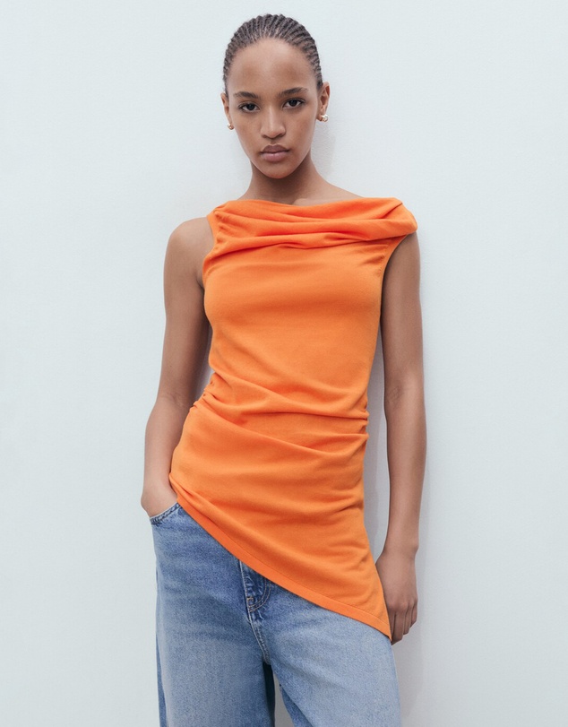 M.N.G - Draped Knit Top