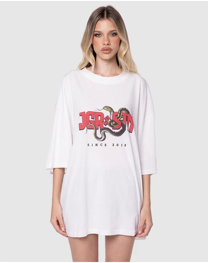 JGR & STN - Vintage Python Oversized T-Shirt