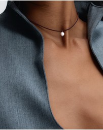 PDPAOLA - Pearl Orion Cord Silver Necklace