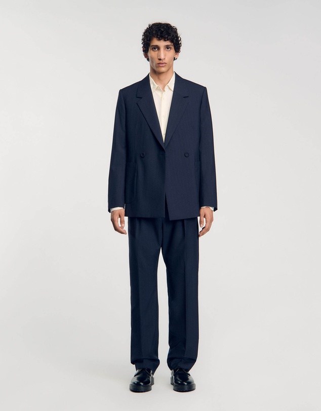 Sandro - Croisee Rayure Suit Jacket