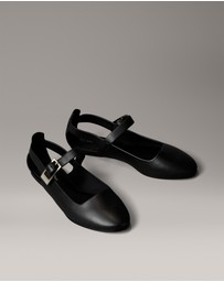 Calvin Klein - Leather Airfit Cushioned Ballerinas