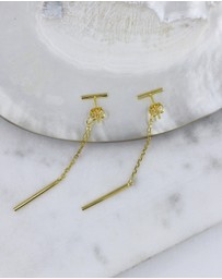 CA Jewellery - Linear Drop Earrings Gold
