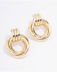 Lovisa - Gold Plated Circular Drop Stud Earrings
