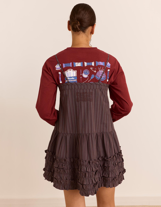 Damson Madder - Rio Mini Ruffle Dress