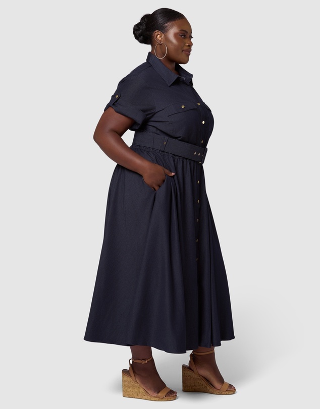Indigo Tonic - Eden Luxe Chambray Midi Dress