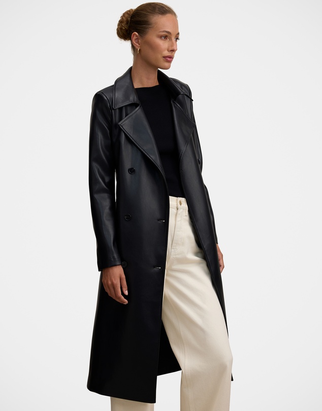Forever New - Sabina Faux Leather Trench Coat