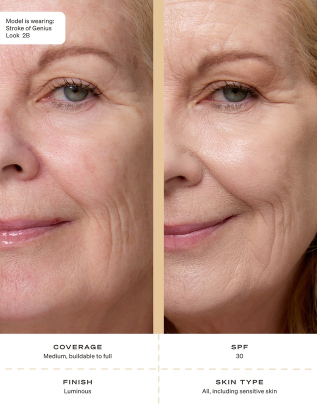 Napoleon Perdis - Stroke of Genius Liquid Cashmere Foundation SPF30 Look 2B