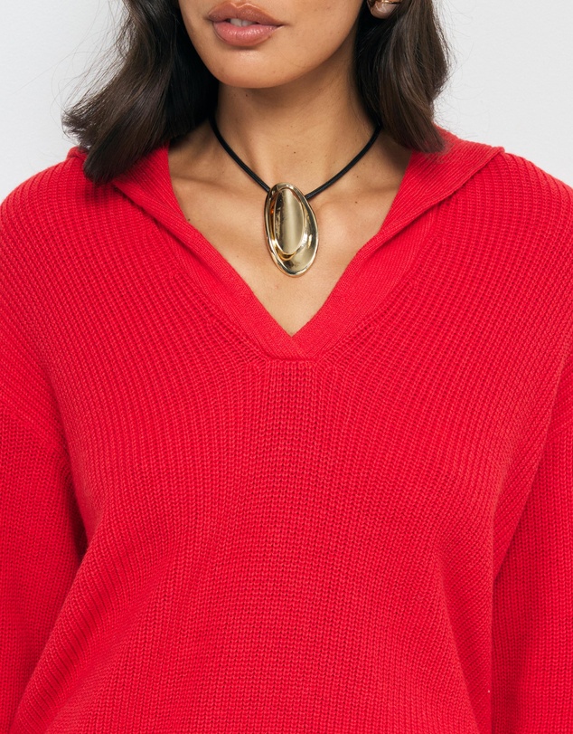 AERE - Lilo Cotton Wool Polo Knit