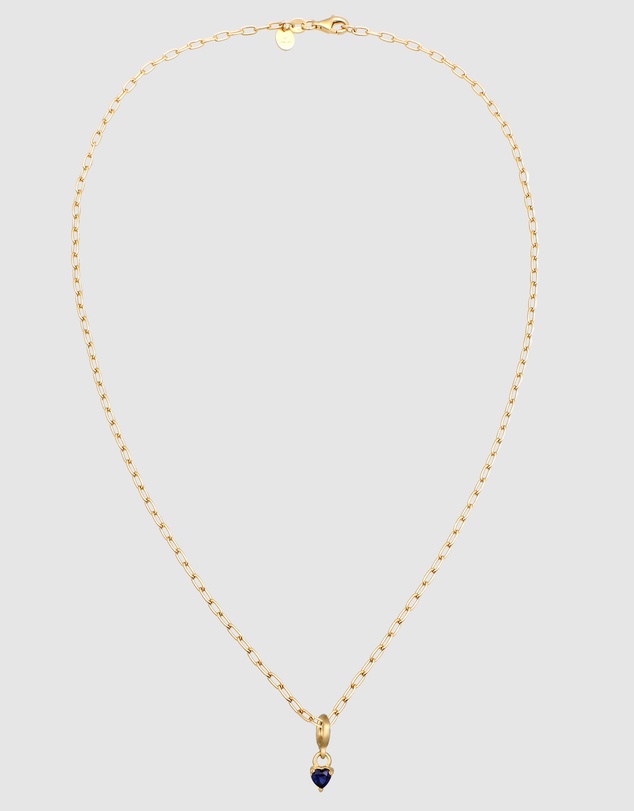 Elli Jewelry - Necklace Heart Sapphire 925 Sterling Silver