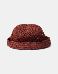 Damson Madder - Raffia Tulip Bucket Hat