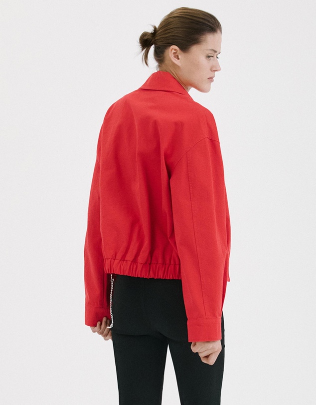 M.N.G - Bomber Jacket with Shirt Collar