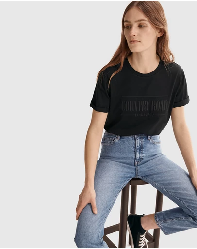 Country Road - Australian Cotton Heritage Embroidered T-shirt