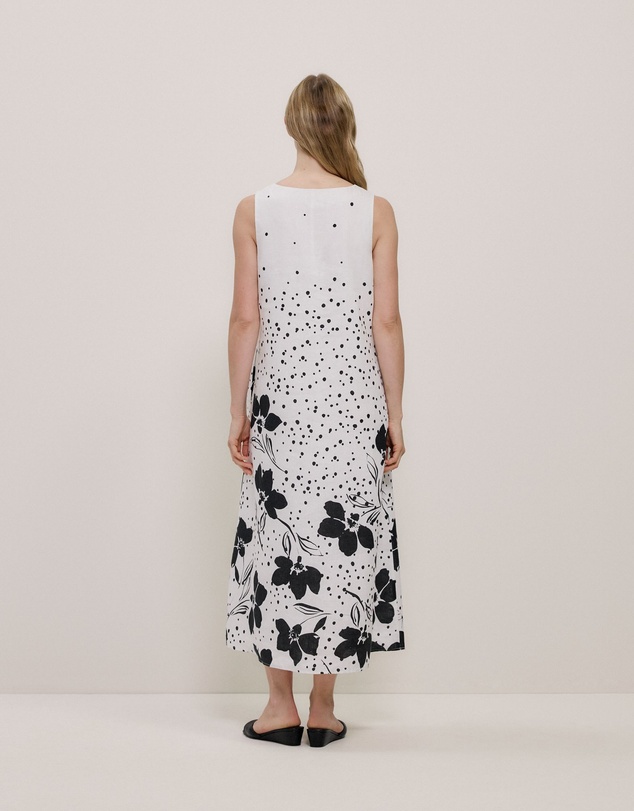 Trenery - Etta Linen Column Dress in White
