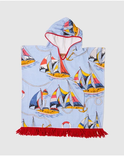 Kip&Co - Hey Sailor Printed Terry Poncho - Kids