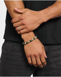 THOMAS SABO - THOMAS SABO Jasper, jade, labradorite beaded bracelet