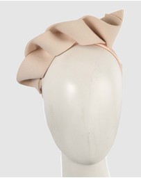 Max Alexander - Felt Beige Spiral Fascinator
