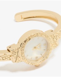 Lovisa - Gold Molten Vintage Round Watch Cuff