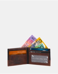 Pierre Cardin - Pierre Cardin Rustic Leather Men's 2 Tone Slim Bi-Fold Wallet