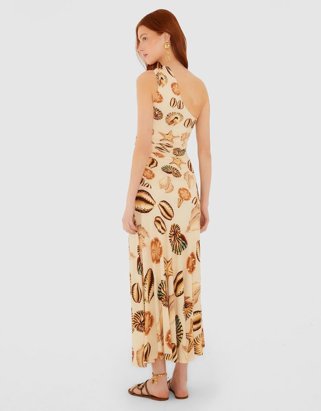 Farm Rio - Marine Shells One Shoulder Maxi Dress