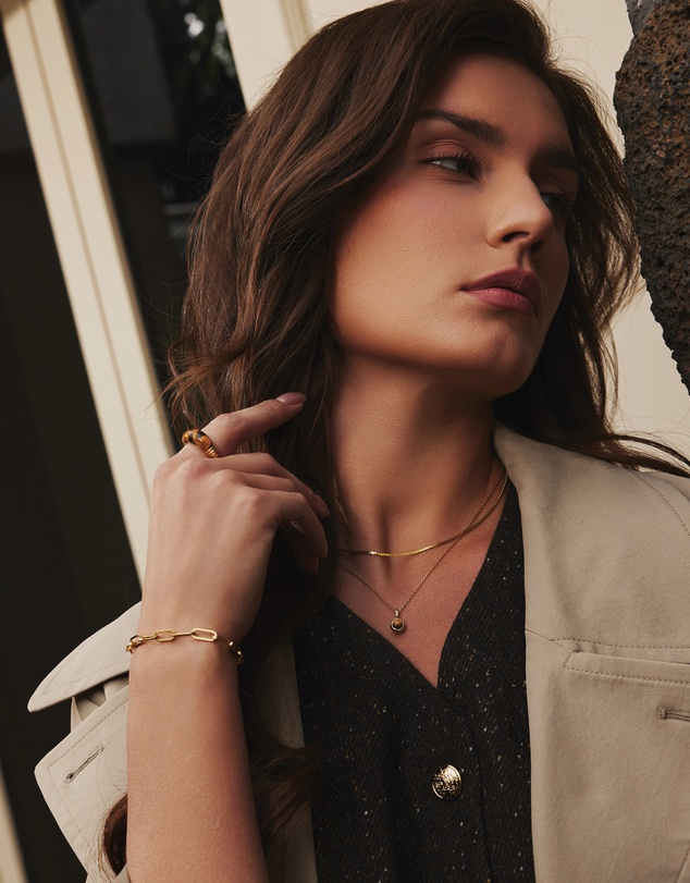 Ania Haie - Ania Haie Gold Tiger Eye Pendant Necklace