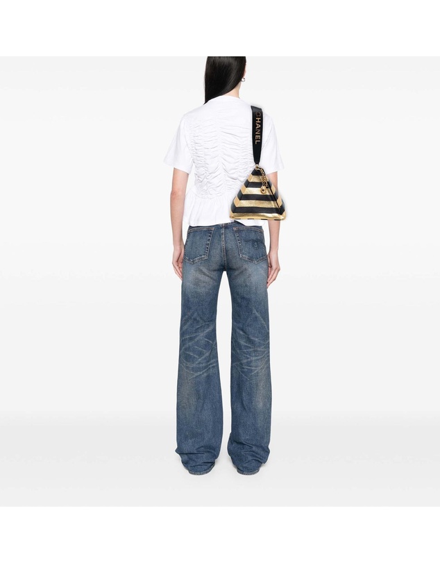Pre-Loved by Azura Reborn - Pre-Loved Metallic Lambskin Kheops Pyramid Clutch