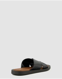 Dune London - Licorice - Black Leather