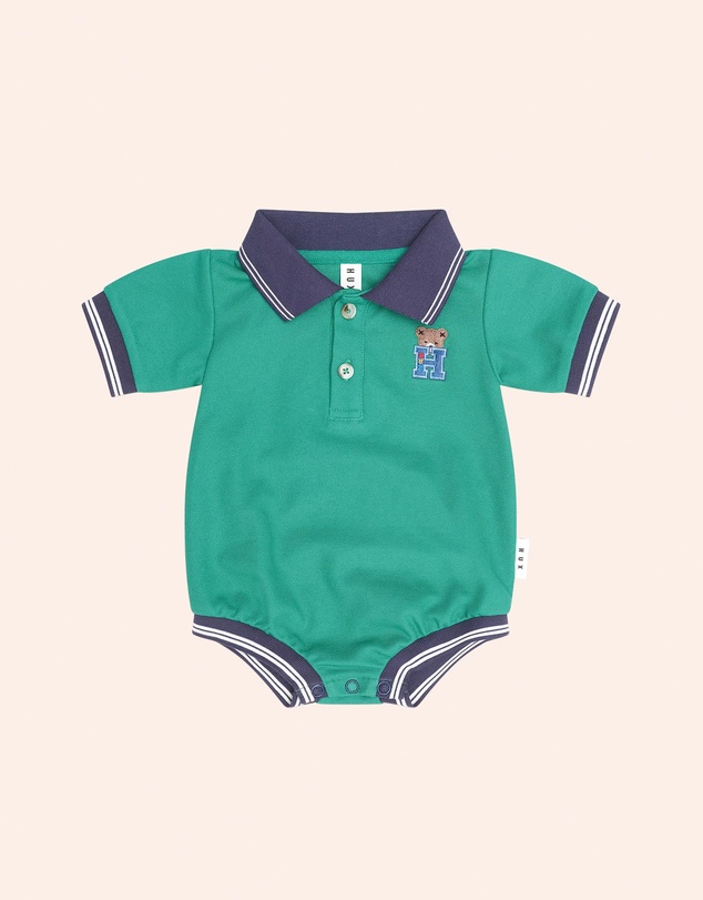Huxbaby - Collegiate Hux Pique Polo Romper - Babies