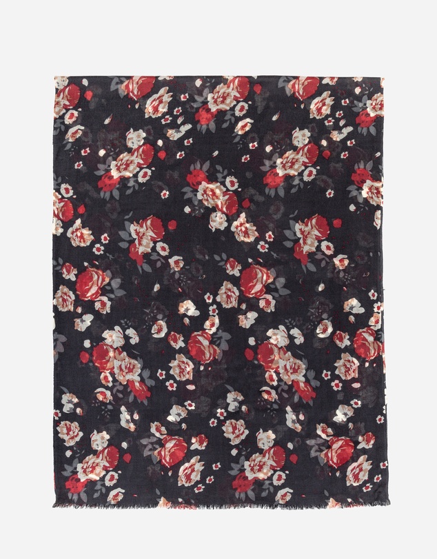 Ozwear Connection Uggs - 100% Australian Wool Print Scarf Black Floral