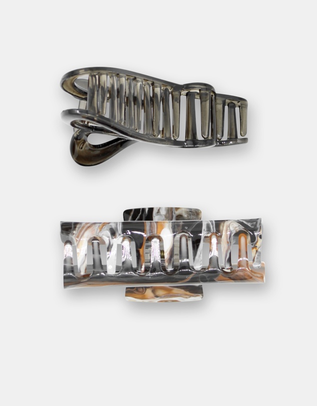 Morgan & Taylor - Delphie Hair Claw Set in Brown