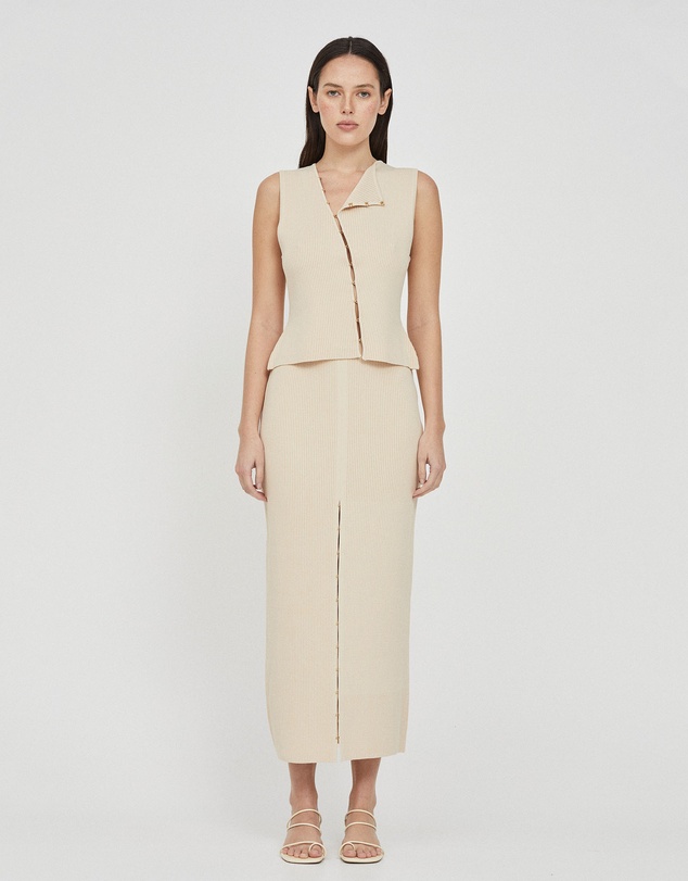 FRIEND of AUDREY - Mila Asymmetric Rib Top