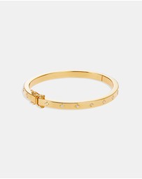 By Charlotte - Gold Live in Love Hinged Bracelet
