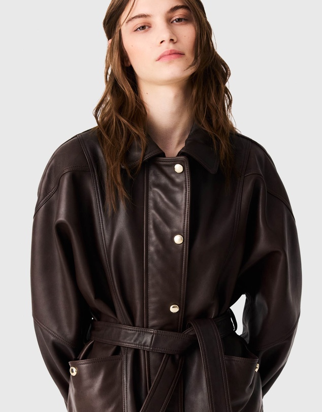 Maje - Bianino Leather Jacket