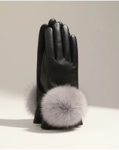 Mossée - Kelly Faux Fur Leather Gloves