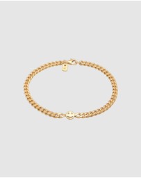 Kuzzoi - ICONIC EXCLUSIVE - Bracelet Smiling Face Basic in 925 Sterling Silver Gold Plated
