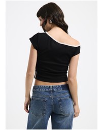 Neon Hart - Zine Off Shoulder Top