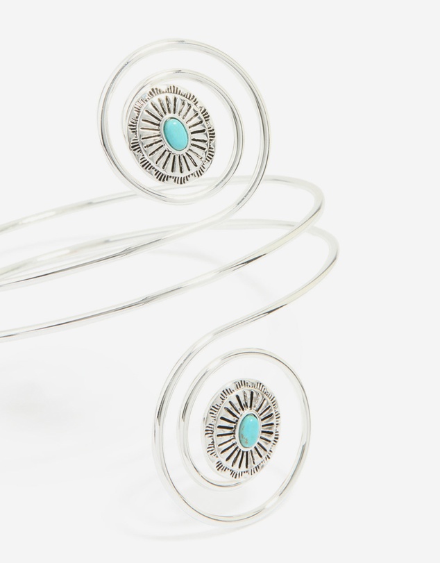 Lovisa - Silver Blue Stone Swirled Arm Cuff