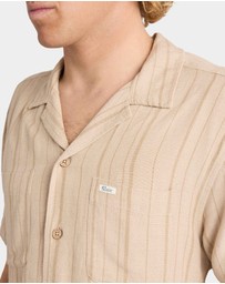RVCA - Mens Exotica Stripe Short Sleeve Shirt