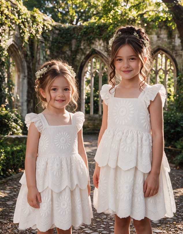 Bebe by Minihaha - Tiered Broidery Dress - Kids