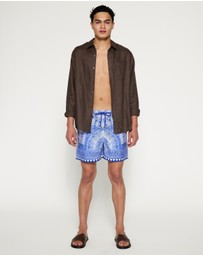 Camilla - Mid Length Boardshorts With Elastic Waist
