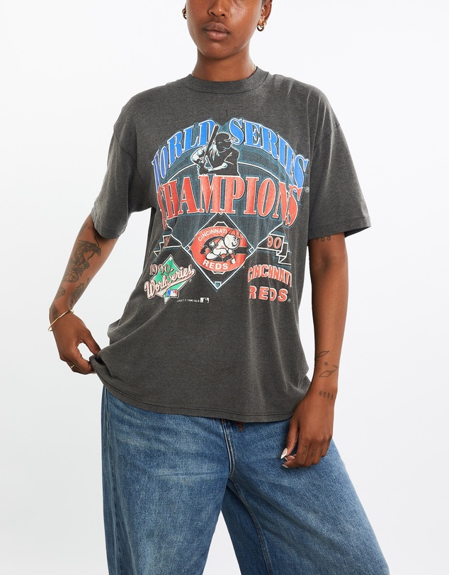 Vintage by The Real Deal - Pre Loved - Vintage 1990 MLB Cincinnati Reds World Series Tee