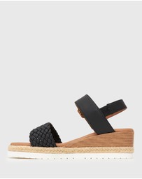 Zeroe - Wider Fit Kenzie Vegan Low Wedge Sandals