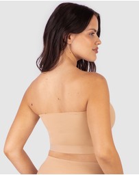 B Free Intimate Apparel - Sleek Bandeau Top with Silicone Bra Pads (A-B- C-D-DD) Cup