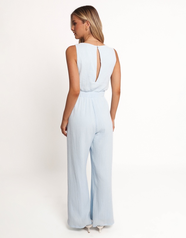 Petal & Pup - Brenna Cotton Jumpsuit - Pale Blue